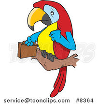 Cartoon Parrot Legal with a Briefcase by Toonaday