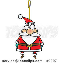 Cartoon Santa Ornament by Toonaday