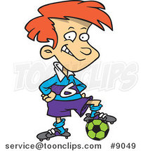 Cartoon Posing Soccer Boy by Toonaday