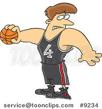 Cartoon Basketball Guy by Toonaday