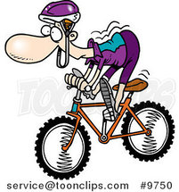 Cartoon Mountain Biker by Toonaday