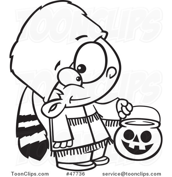 halloween costume clipart black and white