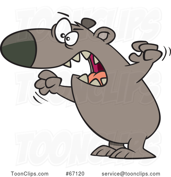 Cartoon Angry Mama Bear
