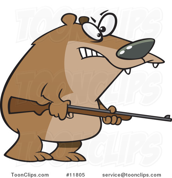 Cartoon Armed Bear