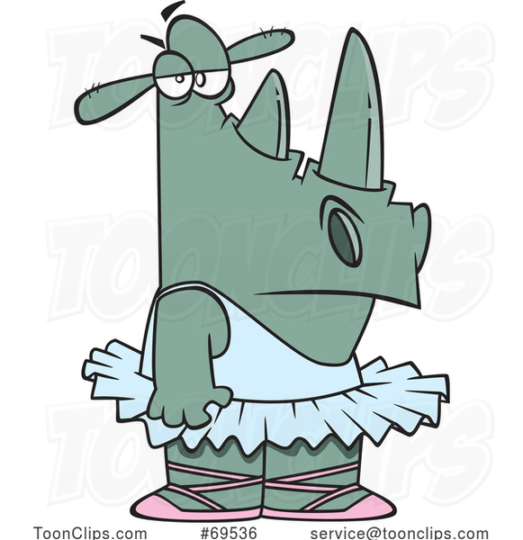 Cartoon Ballerina Rhinoceros