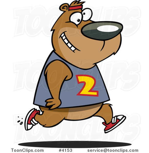 Cartoon Bear Jogging