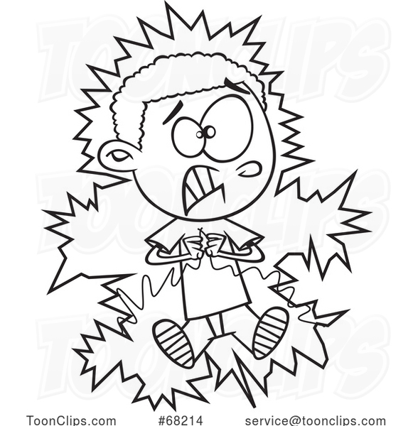 scared clipart black and white