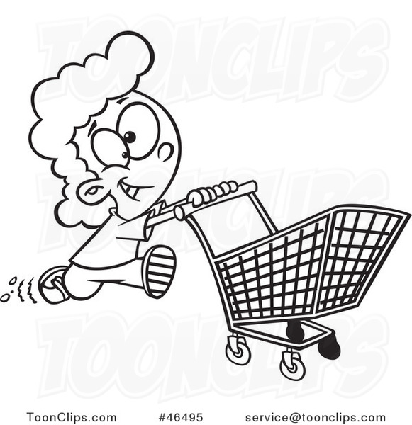 cartoon shopping cart