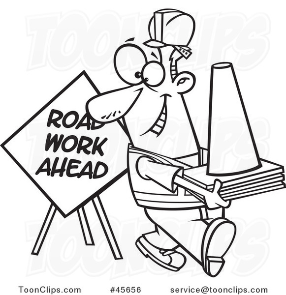 happy construction workers cartoon