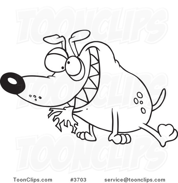 evil dog cartoon