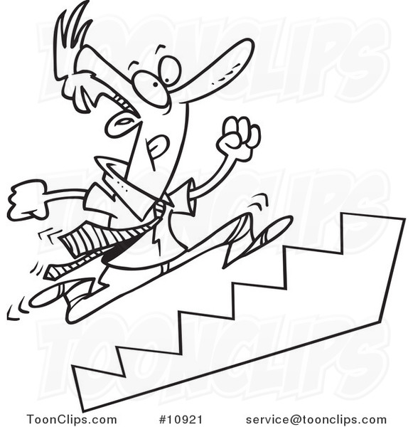 running stairs clipart