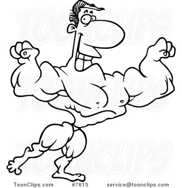 Royalty-Free (RF) Clip Art Illustration of a Cartoon Black And White  Outline Design Of A Jazzercise Instructor by toonaday #439205