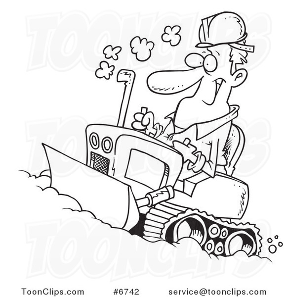 bulldozer cartoon clipart rhino