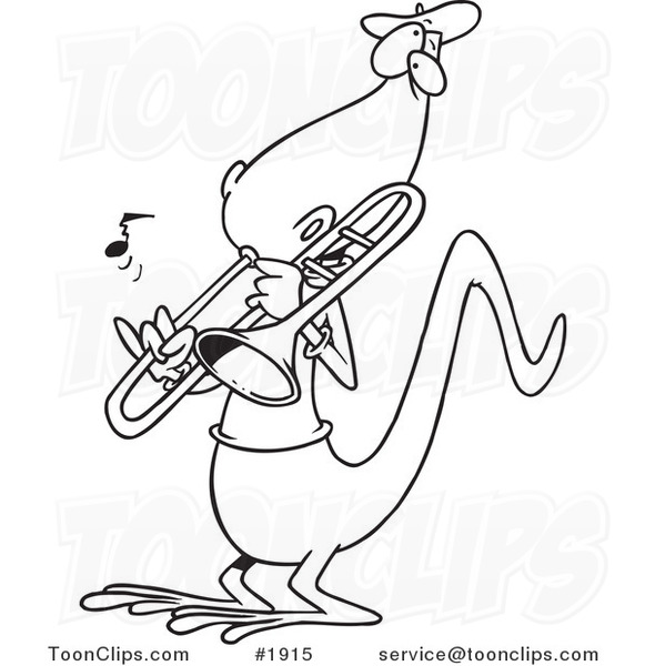 cartoon trombone player