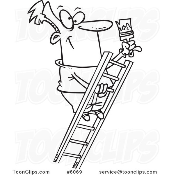 ladder clip art black and white