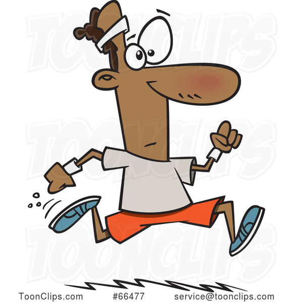 Cartoon Black Guy Running