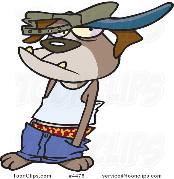 Cartoon Boxer Dog Wearing a Hat