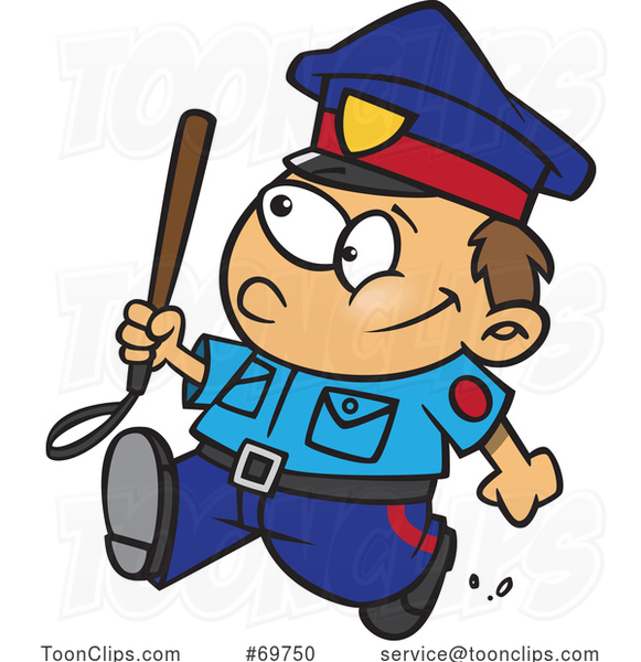 Cartoon Boy Police Officer