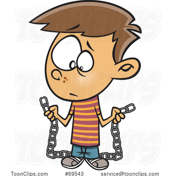 Cartoon Boy with a Weak Link