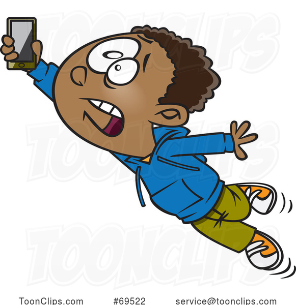 Cartoon Boy with Fast Cellular