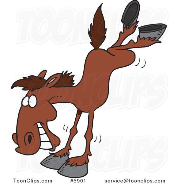 Cartoon Bucking Horse