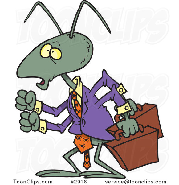 Cartoon Business Ant #2918 by Ron Leishman