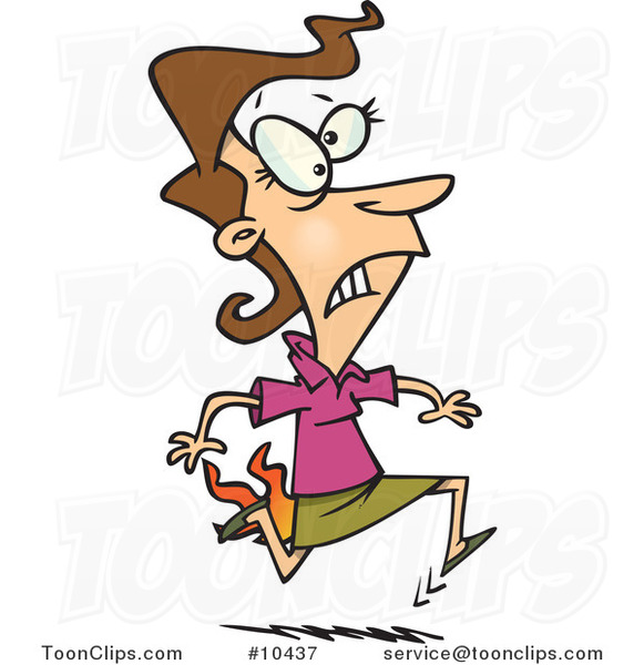 Cartoon Mean Business Woman with a Whip #11248 by Ron Leishman