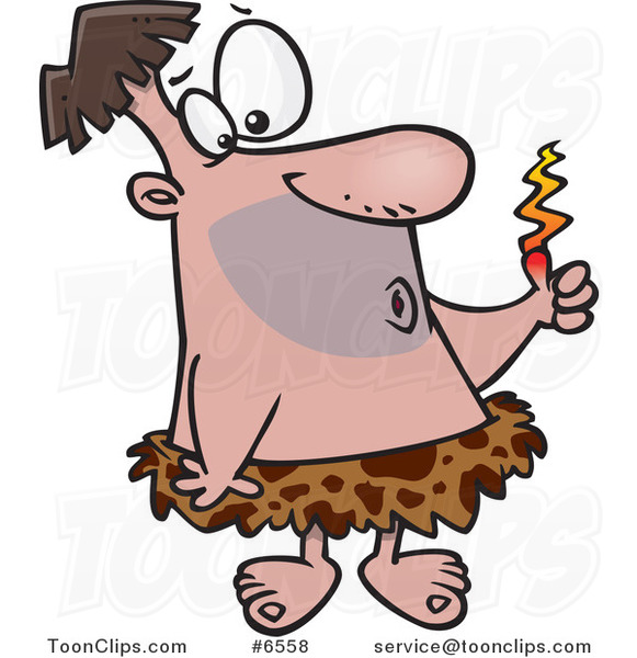 caveman cartoon fire