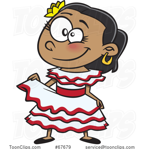 Cartoon Cuban Girl