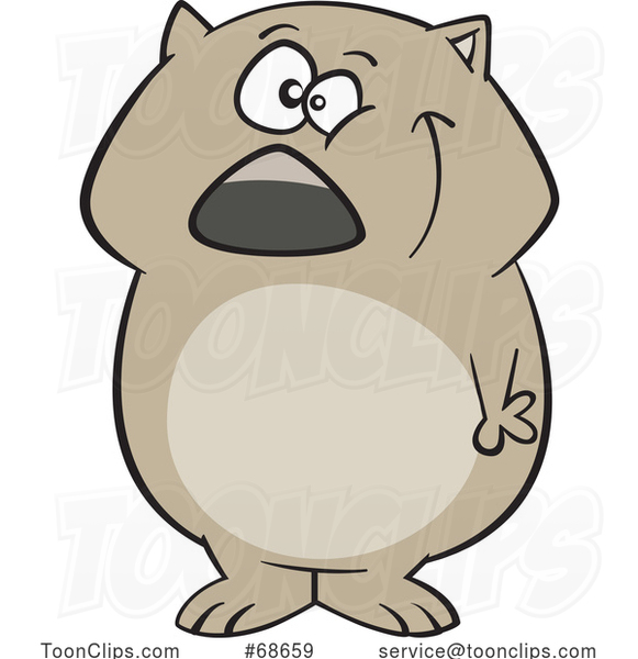 Cartoon Cute Wombat