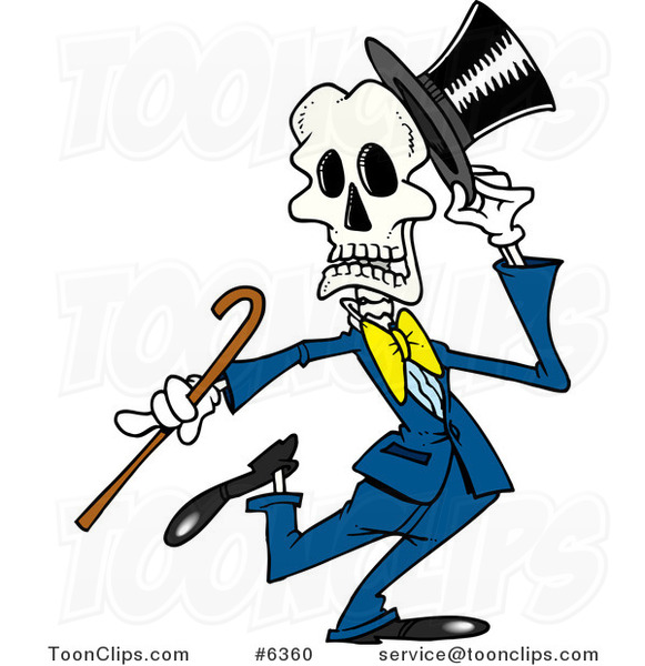 Cartoon Dancing Skeleton #6360 by Ron Leishman