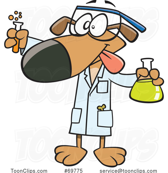 Cartoon Dog Chemist