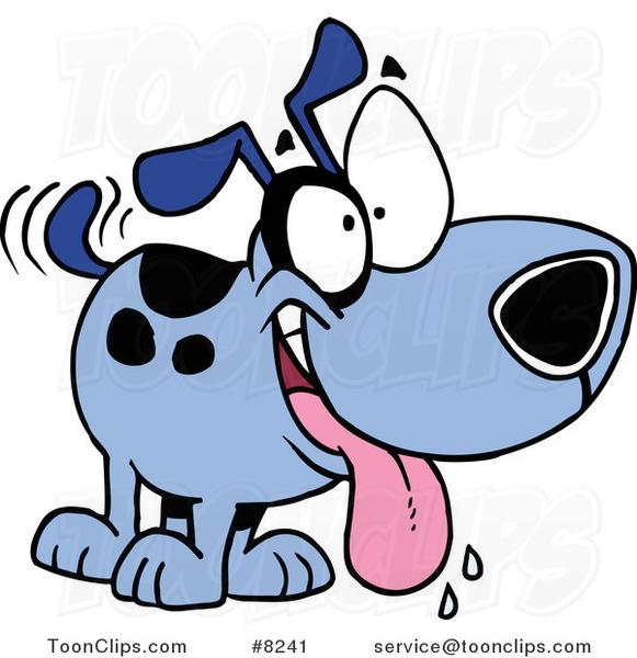 Cartoon Drooling Happy Dog