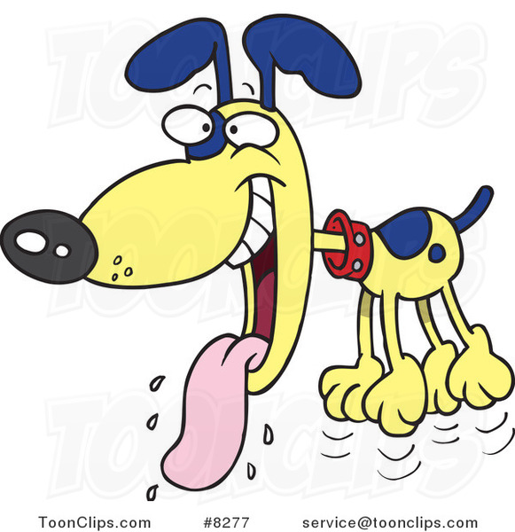 Cartoon Drooling Hyper Dog