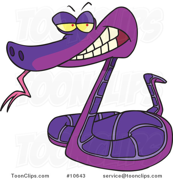 Cartoon Evil Snake #10643 by Ron Leishman