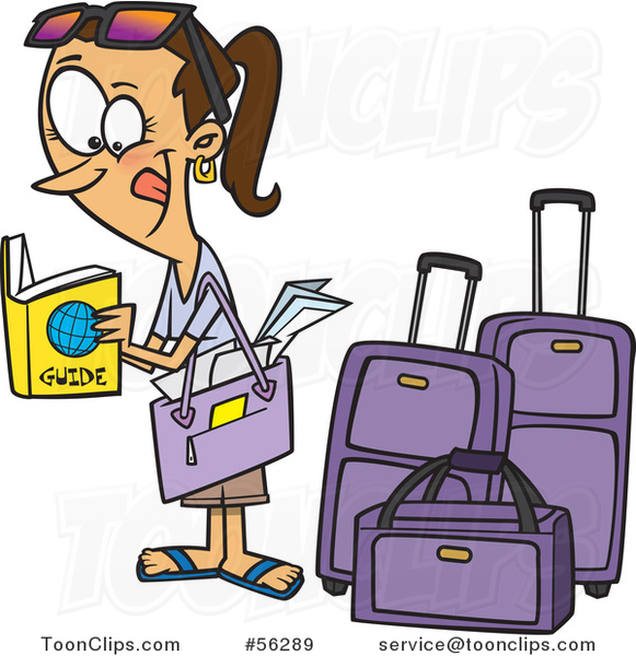 female tourist clipart