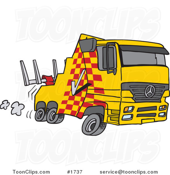 Cartoon Fast Tow Truck #1737 by Ron Leishman