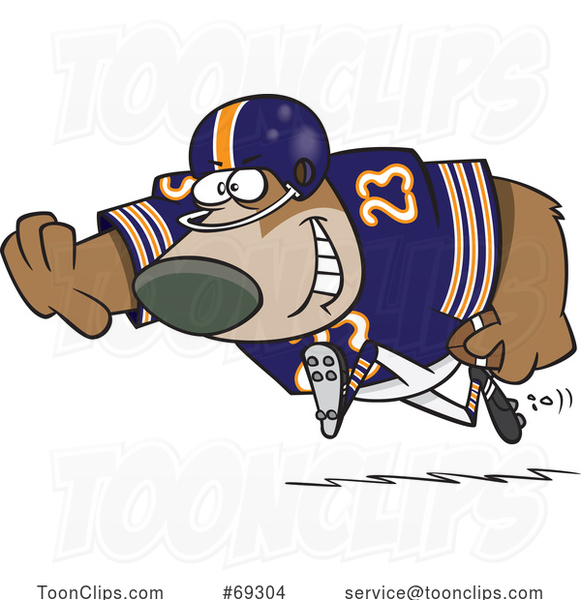 Cartoon Football Bear