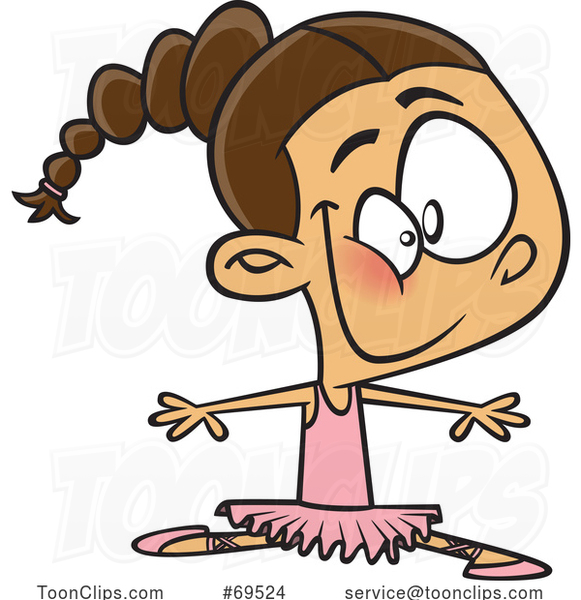 Cartoon Girl Ballerina Dancing