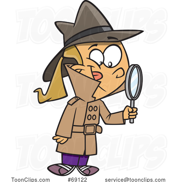 Cartoon Girl Detective