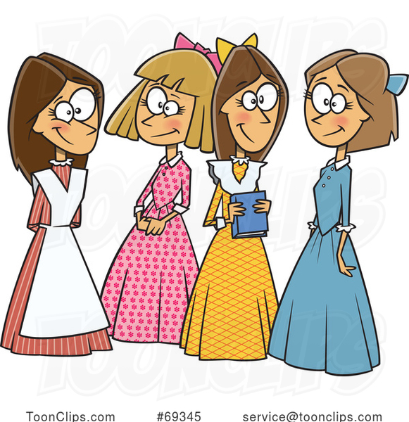 Cartoon Group of the Little Women