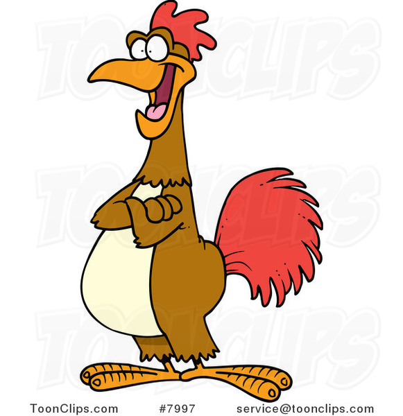Cartoon Happy Rooster