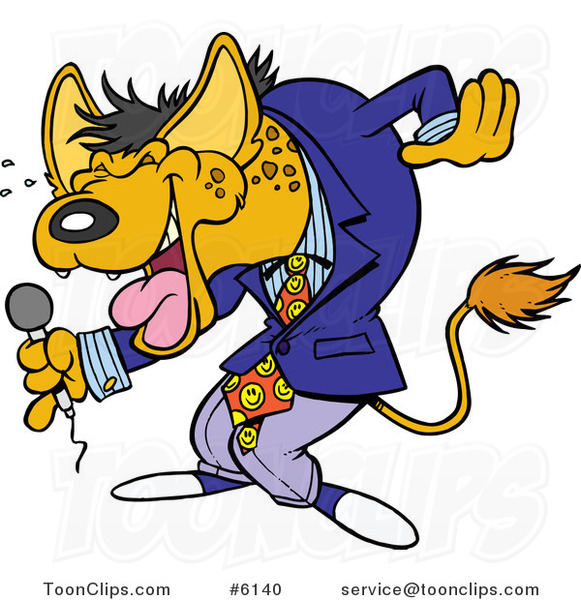 Cartoon Hyena Comedian Laughing