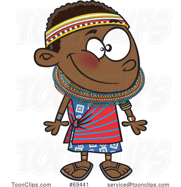 Cartoon Kenyan Girl