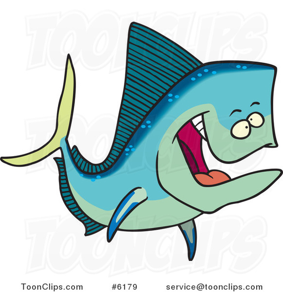 Cartoon Mahi Mahi Fish