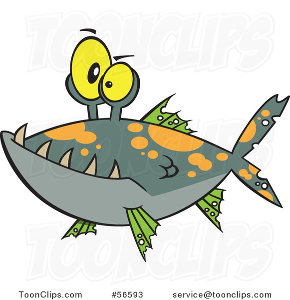 Cartoon Monster Fish #56593 by Ron Leishman