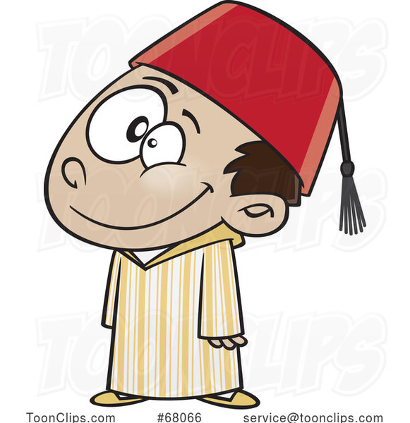 Cartoon Moroccan Boy