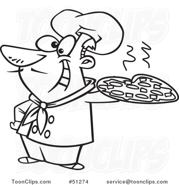 pizza pie clipart black and white