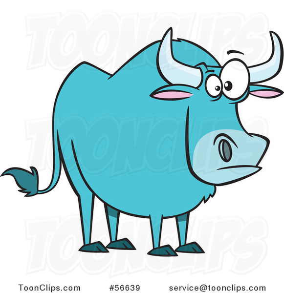 Cartoon Paul Bunyan's Babe the Blue Ox