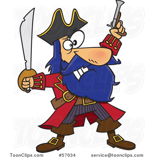 cartoon pirate captain